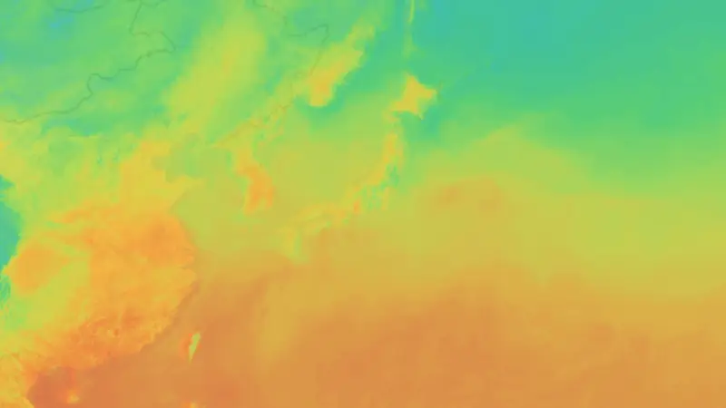 Temperature weather map