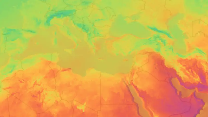 Θερμοκρασία weather map