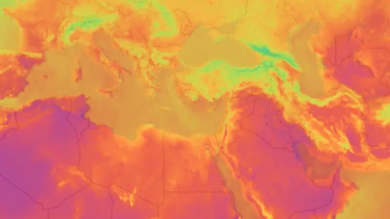 Teplota weather map