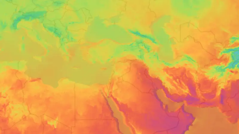 Teplota weather map