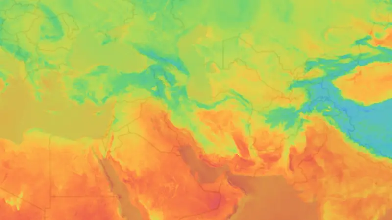 Teplota weather map