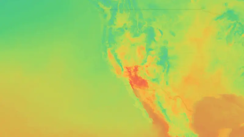 Temperature weather map