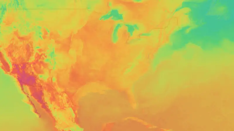 Temperature weather map