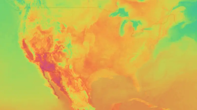 Temperature weather map