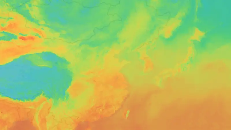 Temperature weather map