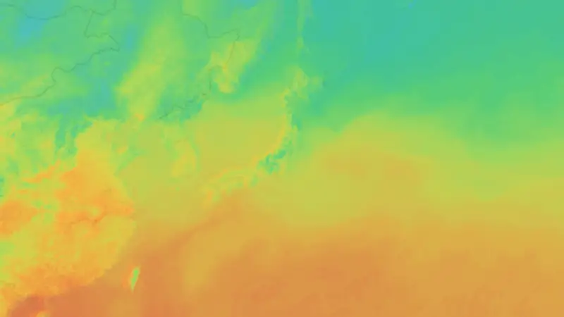 Temperature weather map
