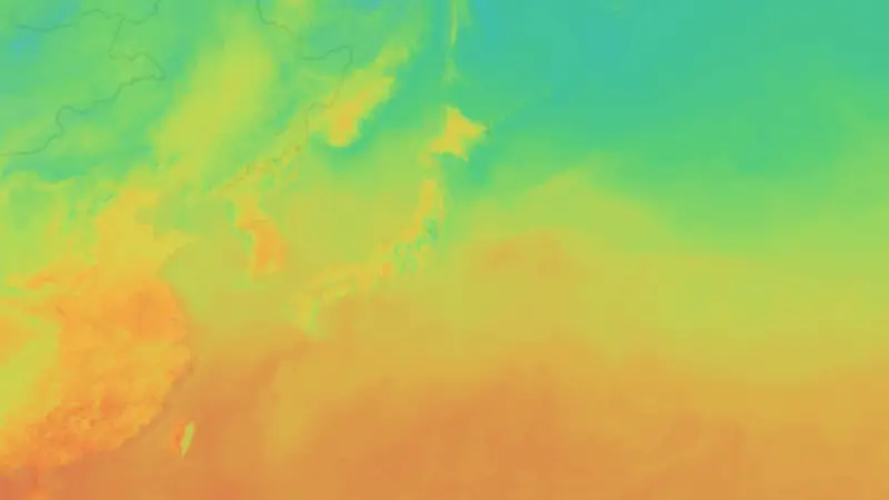 Temperature weather map