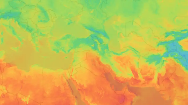 Teplota weather map
