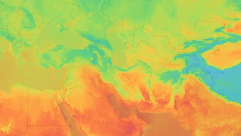 Hőmérséklet weather map