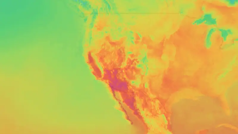 Temperature weather map