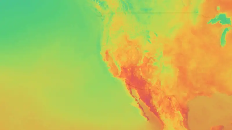 Temperature weather map