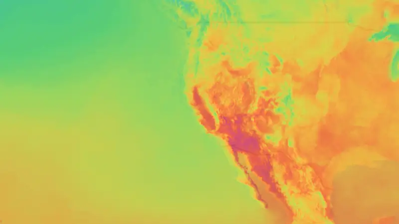 Temperature weather map