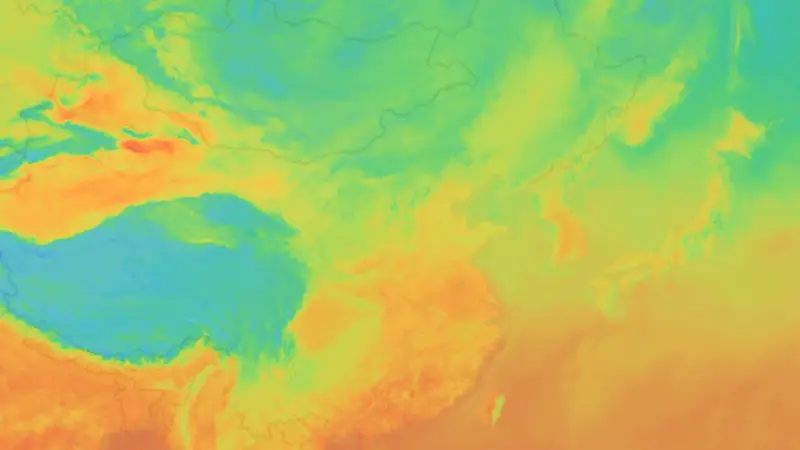 Temperature weather map