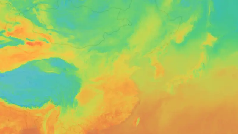 Temperature weather map
