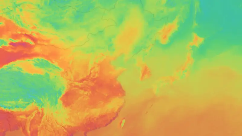 Temperature weather map
