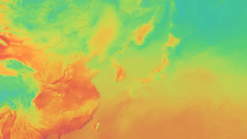 Temperature weather map