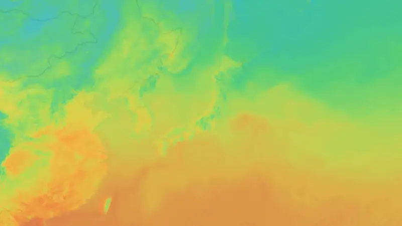 Temperature weather map