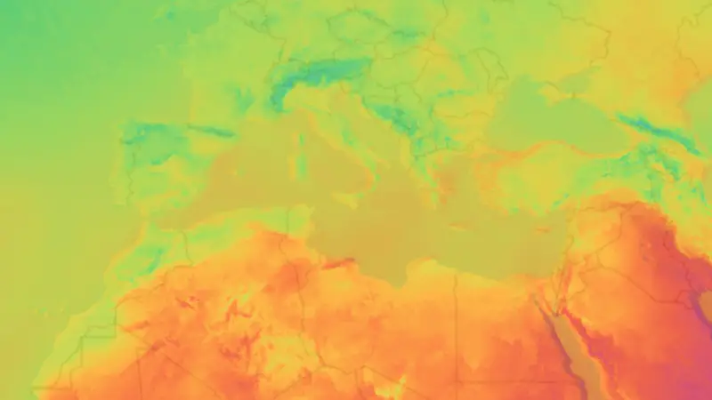Temperature weather map
