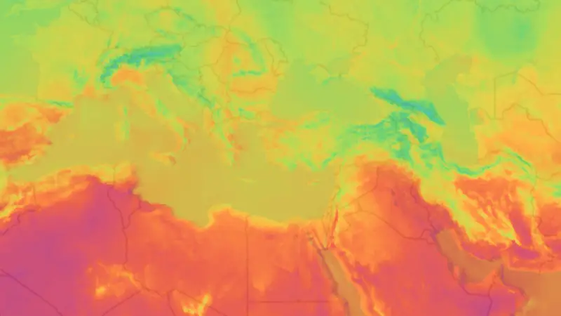 Sıcaklık weather map
