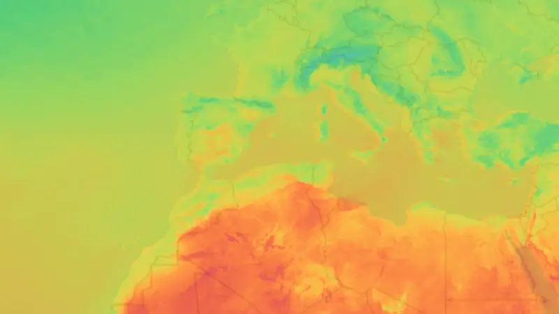 Teplota weather map
