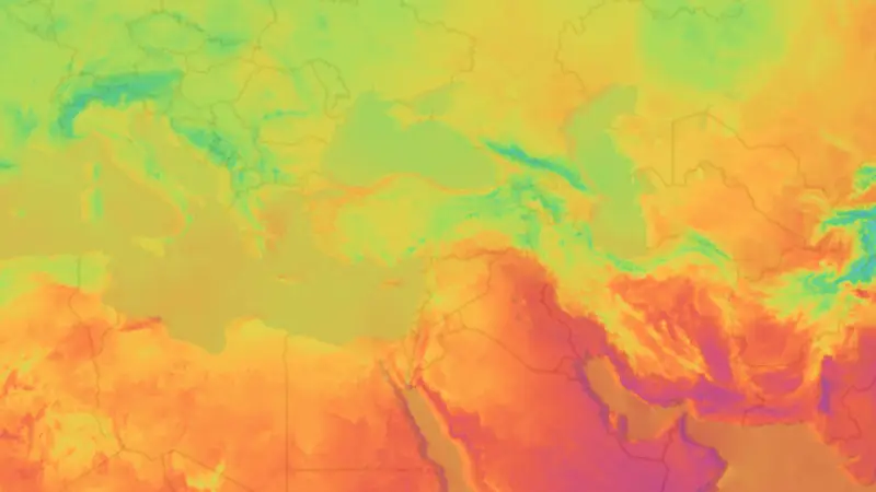 Temperature weather map