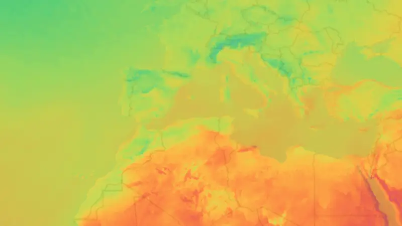 Temperature weather map