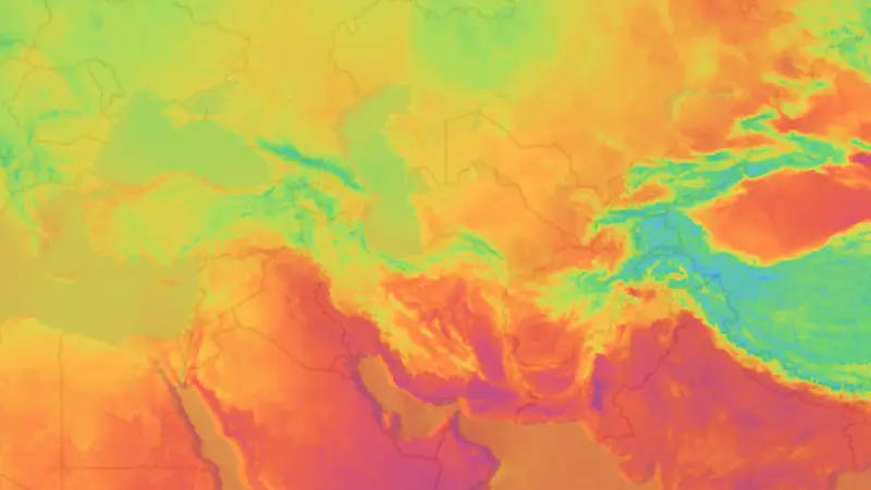 Temperature weather map