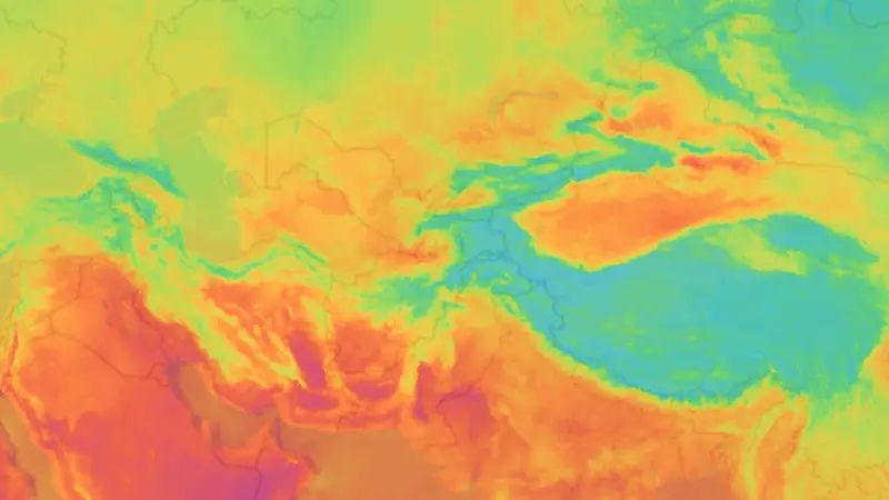 Temperature weather map
