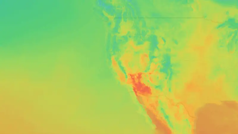 Temperature weather map