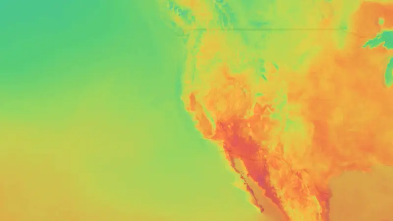 Temperature weather map