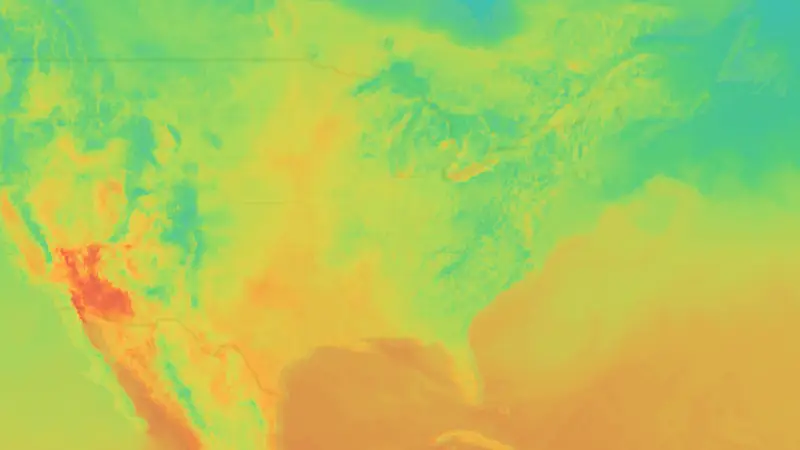 Temperature weather map