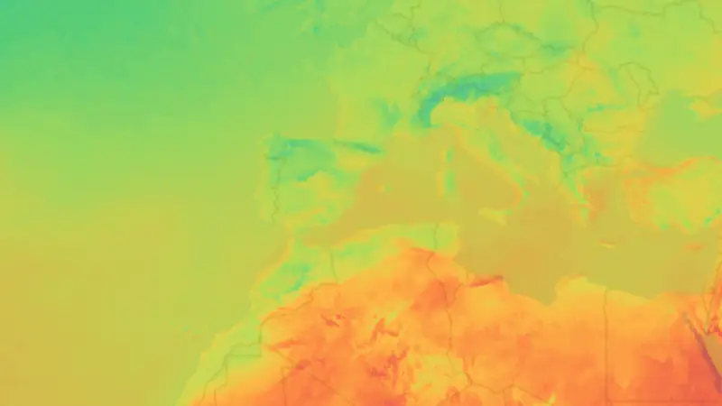 Temperature weather map