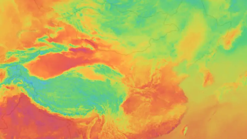 Temperature weather map