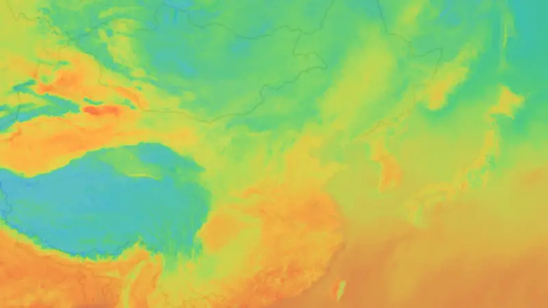 Temperature weather map