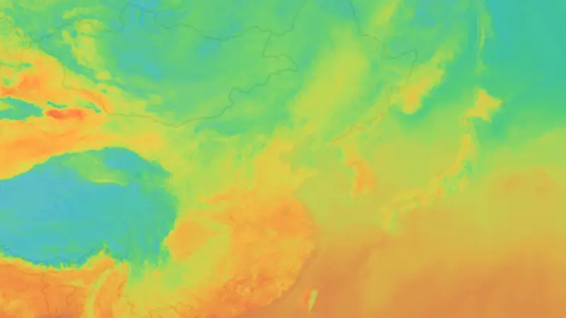 Temperature weather map