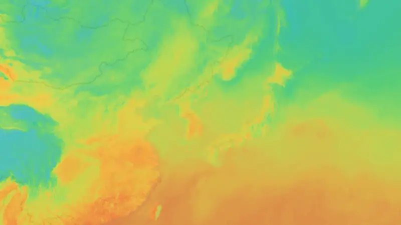 Temperature weather map