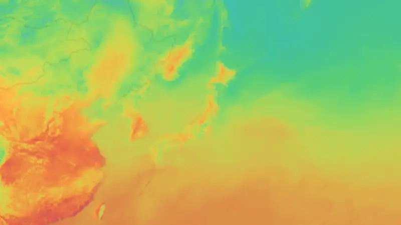 Temperature weather map