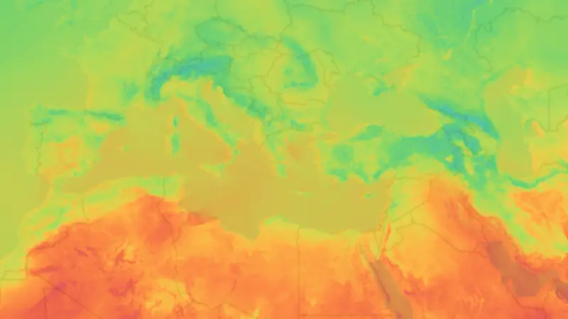 Θερμοκρασία weather map