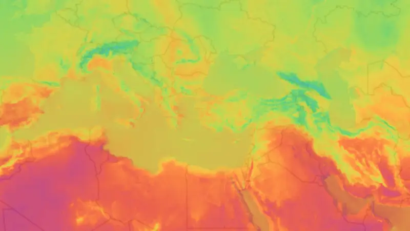 Θερμοκρασία weather map