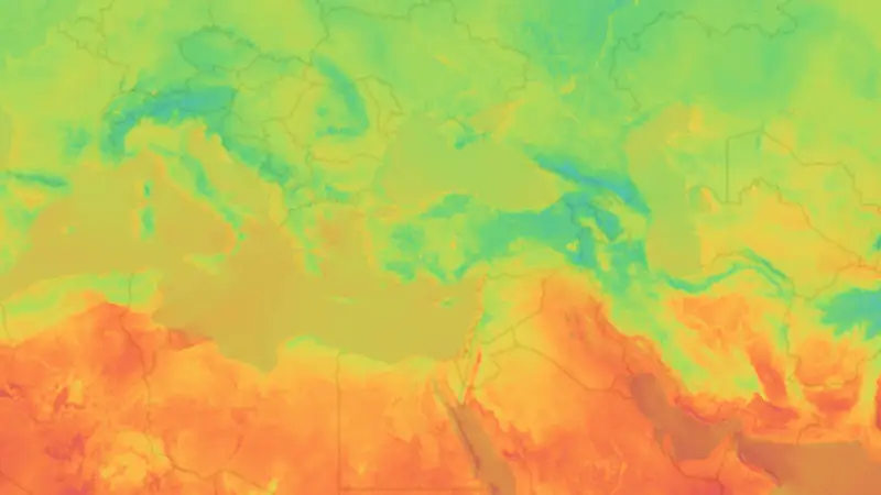 Θερμοκρασία weather map