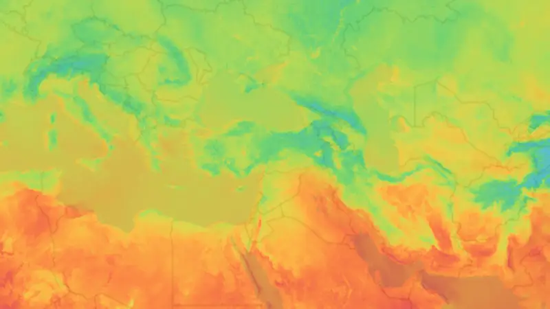 Teplota weather map