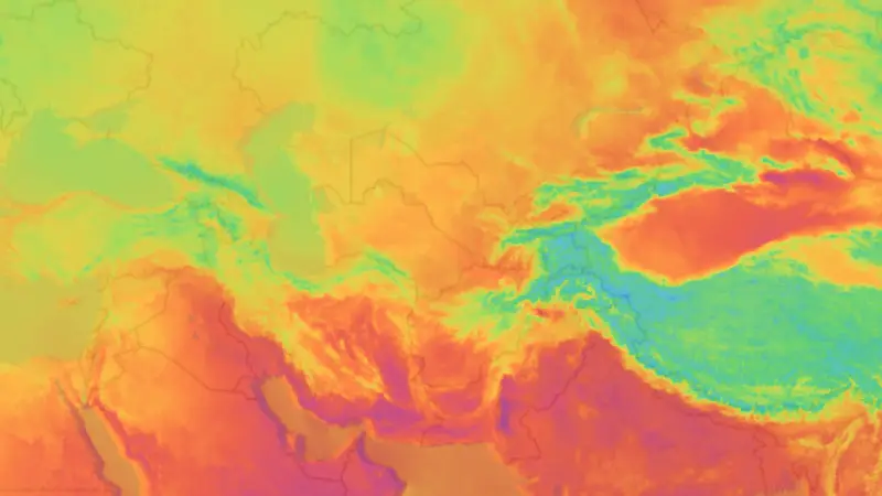 Temperature weather map