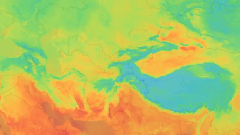 Temperature weather map