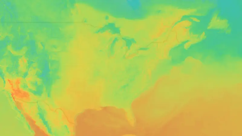 Temperature weather map