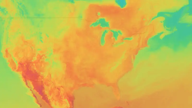 Temperature weather map