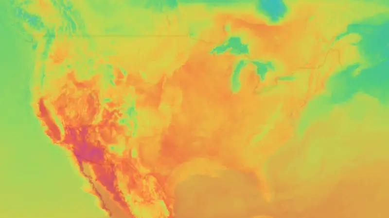 Temperature weather map