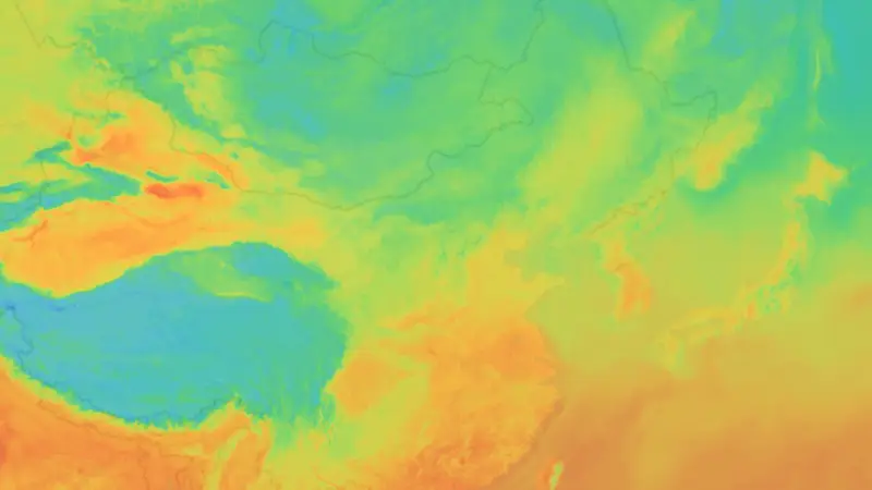 Temperature weather map