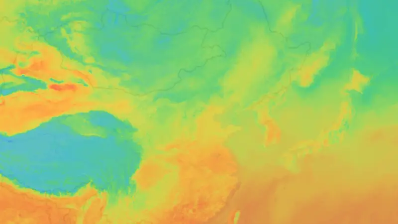 Temperature weather map