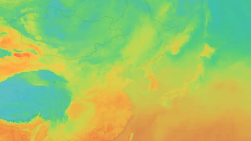 Temperature weather map