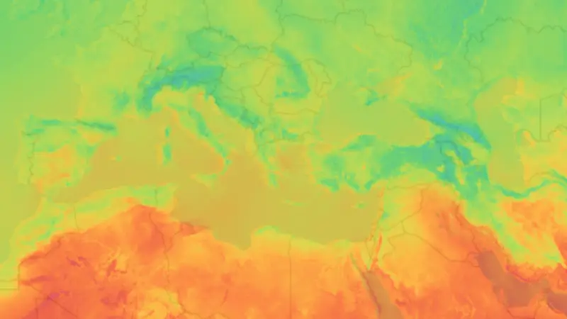 Θερμοκρασία weather map